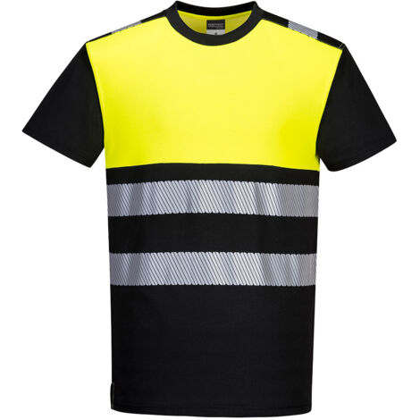 T-shirt alta visibilità Classe 1 PW3 PORTWEST Giallo / Nero XXXL