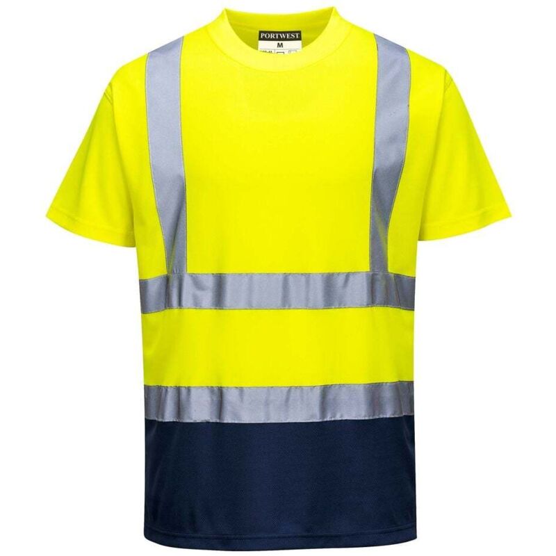 T-shirt Bicolore Couleur : Jaune/marine Taille m Portwest T-shirt Bicolore Couleur : Jaune/marine Taille m Portwest