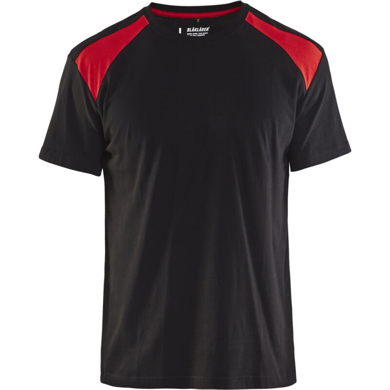 T-shirt de travail bicolore 3379 - Noir/Rouge m