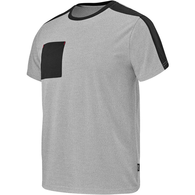 Tee-shirt de travail à manches courtes mixte CHISEL gris chine/noir TXL - LAFONT - LA-C190ATT2-233-XL