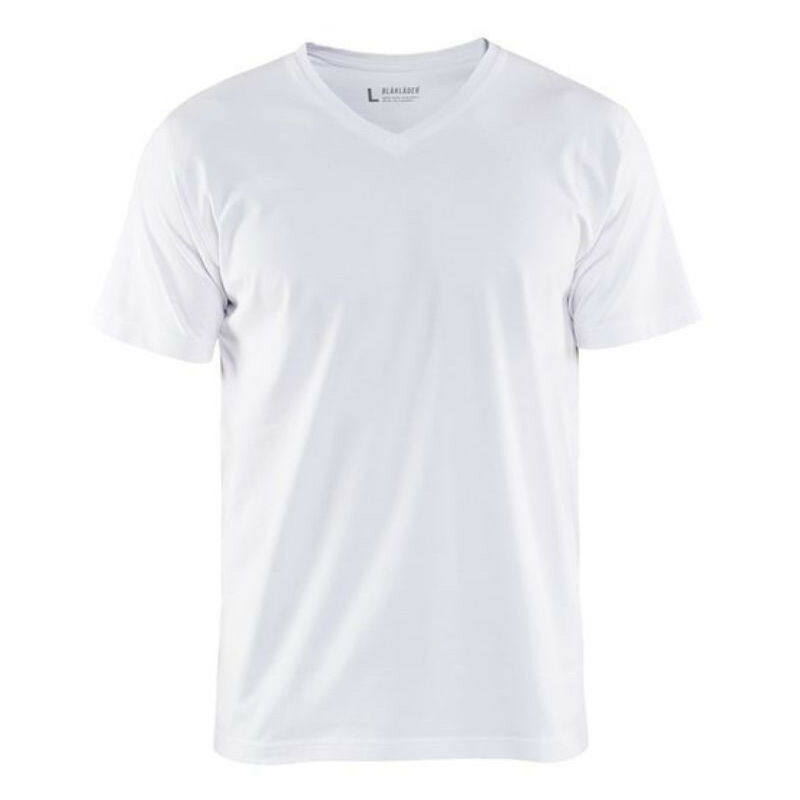 T-shirt col V homme BLAKLADER 3360 - Blanc - M