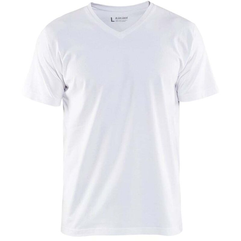 T-shirt col v homme Blaklader 3360 - Blanc - xl - Blanc