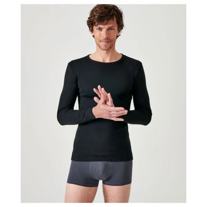 Image of T-shirt DAMART a maniche lunghe - Nera - T.L - 12301