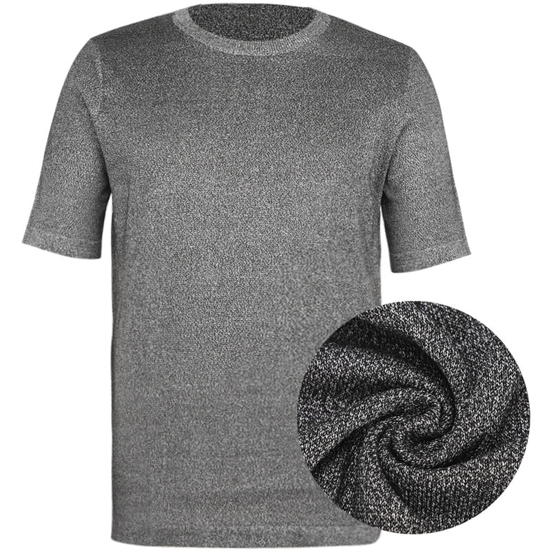 T-shirt de protection de niveau 5, résistant aux coupures, anti-coupures, manches courtes, col rond, haut de sécurité (xl)