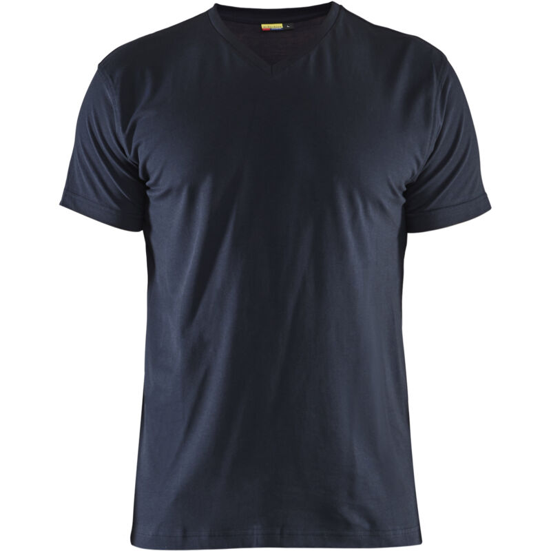 Camiseta de trabajo de cuello en V 3360 - Azul marino L