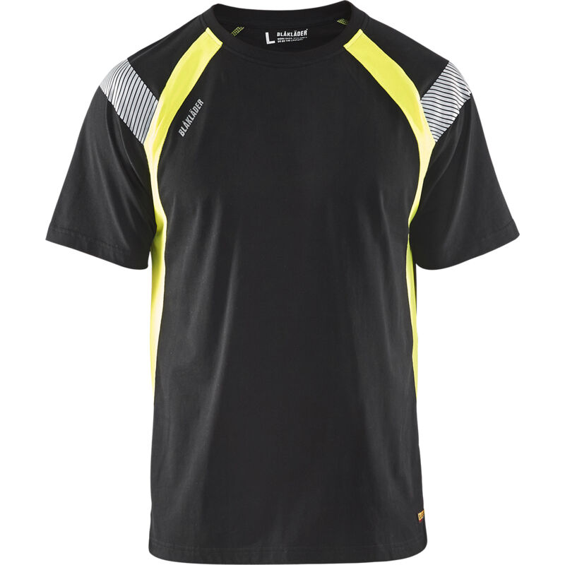Blaklader Arbeits-t-shirt Mit Neon-details 3332 - Schwarz/neongelb S
