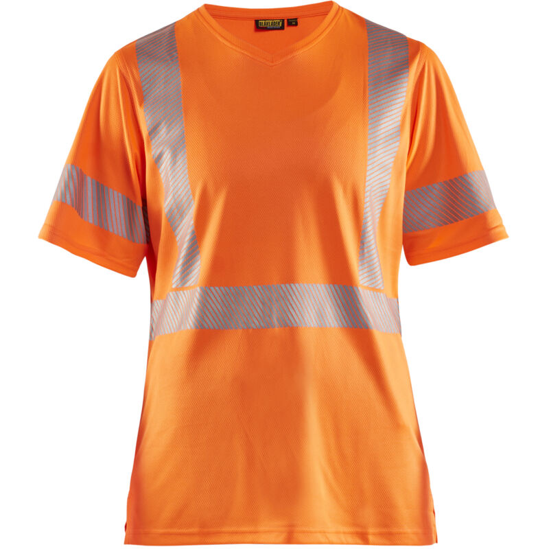 Maglietta da lavoro ad alta visibilità anti-UV donna 3336 - Arancione fluorescente XXXL