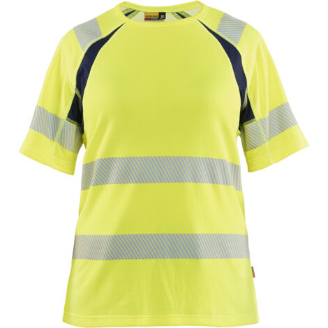 T-shirt de travail haute visibilité femme 3503 - Jaune/Marine M