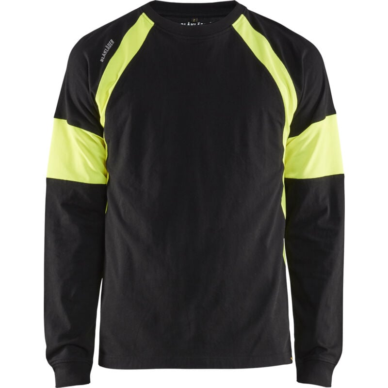 T-shirt de travail manches longues 3520 - Noir/Jaune xl