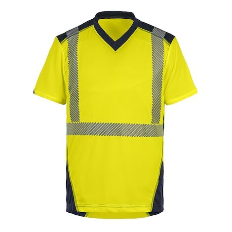T-shirt haute visibilité BALI jaune/marine - 3XL - T2S