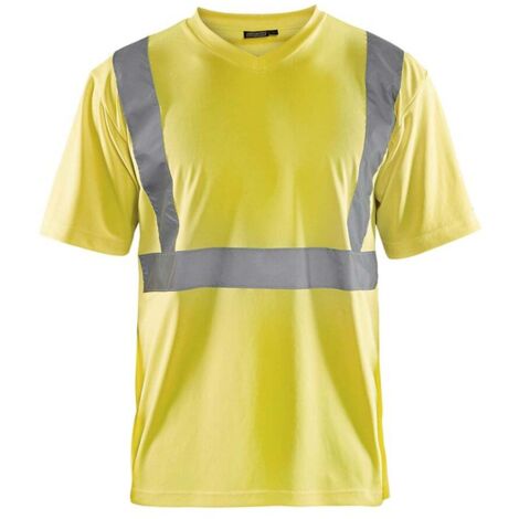 T-shirt haute visibilité Blaklader col v 100% polyester Jaune M