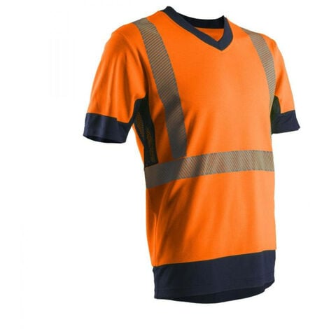 KOMO T-shirt manches courtes de travail Orange FLuo