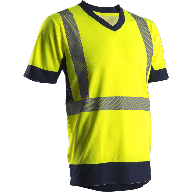 T-shirt de travail manches courtes haute visibilité kyrio - Jaune FLuo m - 44/46