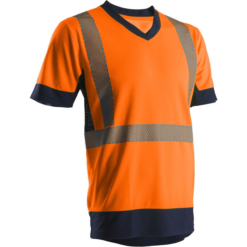 T-shirt de travail manches courtes haute visibilité kyrio - Orange FLuo s - 40/42