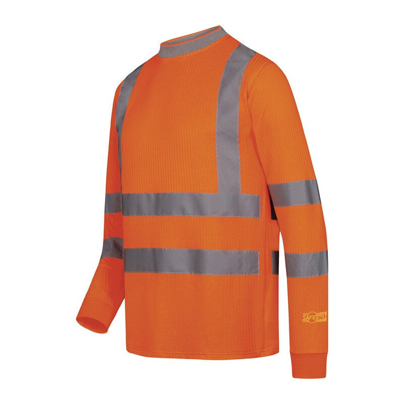 Image of Safestyle - T-shirt haute visibilité manches longues nevio taille xl (58/60) orange