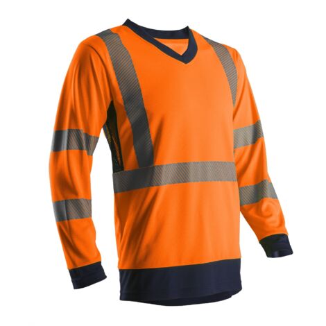 T-shirt haute visibilité SOMO manches longues orange/marine taille M - COVERGUARD - 5SOM17R00M
