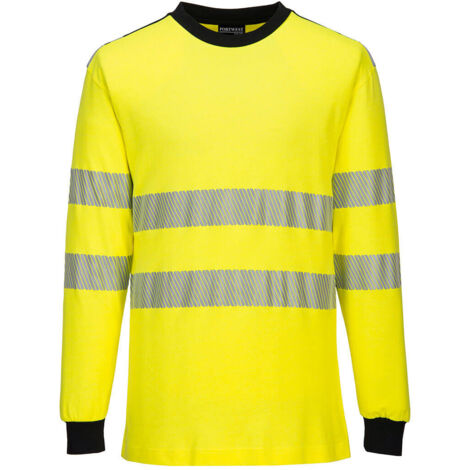 T-Shirt Hi-Vis Flamme Résistant WX3 couleur : Jaune/Noir taille S - PORTWEST