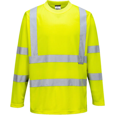 T-shirt HiVis Manches Longues couleur : Jaune taille XXXL - PORTWEST