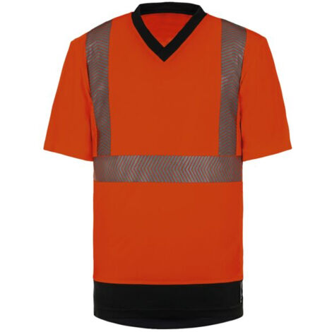 T Shirt Hv Helium Manches Courtes Jaune Fluo T.2xl