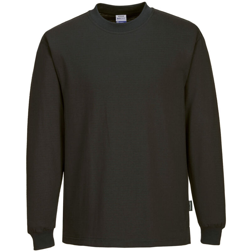 T-shirt à Manches Longues Antistatique Esd - Taille L - Noir - Portwest