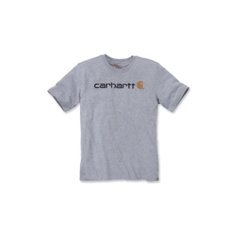 Carhartt - t-shirt mc logo poitrine 101214 gris m
