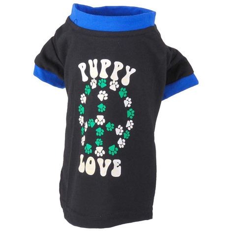 main image of "T-shirt pour chien Puppy Love - Taille M - 33 x 22 - Noir"