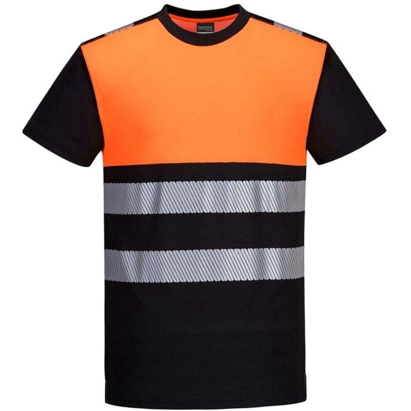 T-shirt PW3 haute visibilité classe 1 Noir/Orange l