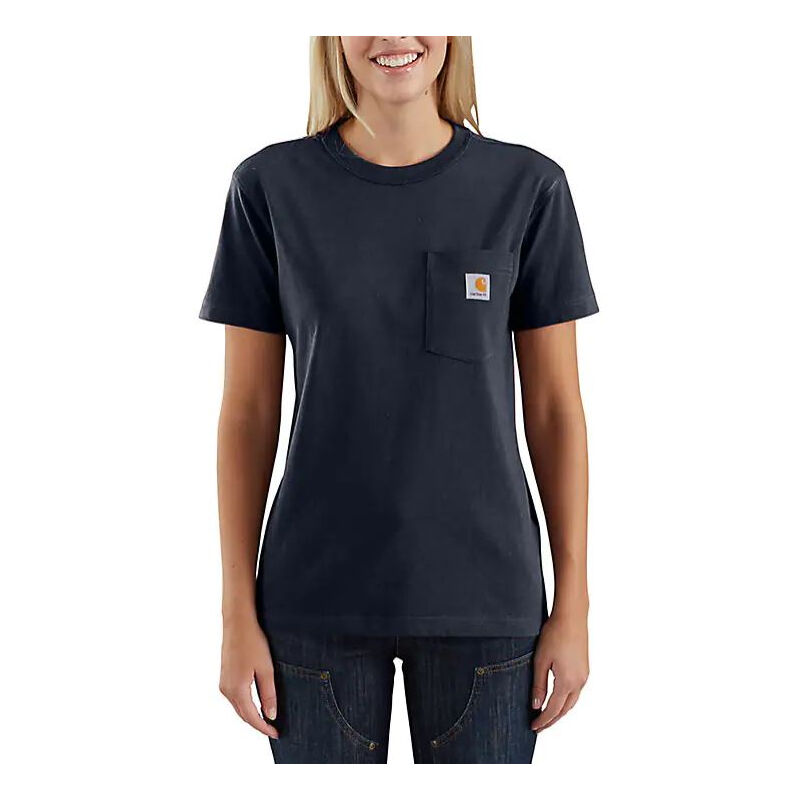 T-Shirt Carhartt Workw Pocket s/s Bleu Marine t.m - 103067NAVY-M