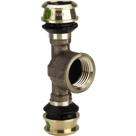 T-Stück mit SC Raxofix 5317 in 16mmxRp1/2x16mm Siliziumbronze
