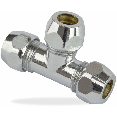 T-Stück Verschraubung 3/8 Zoll x 10 mm Quetschverschraubung Wasseranschluss