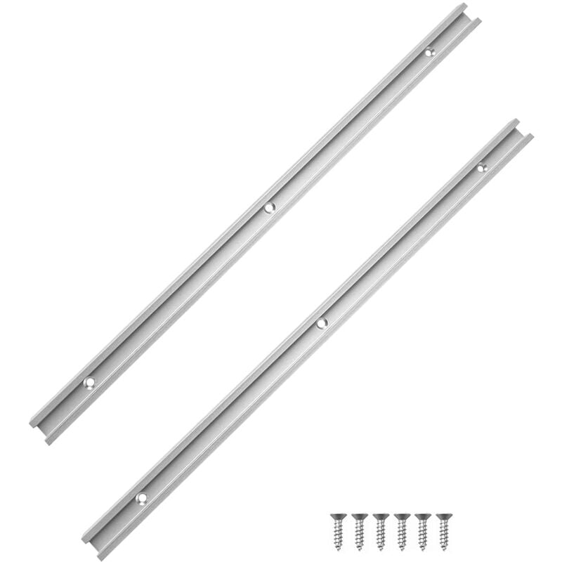 Ersandy - t Track Miter Track, 2pcs t Slot Mitre Track, Aluminium t Tracks, t alliage d'aluminium, Alliage d'aluminium t Track, t Track Rail, T-Slot