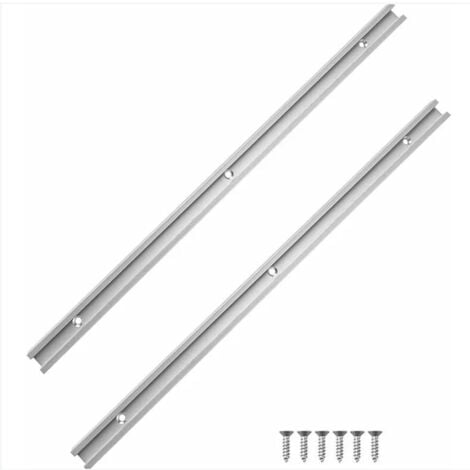 CSPARKV T Track Miter Track, 2pcs T Slot Mitre Track, Aluminium T Tracks, T alliage d'aluminium, Alliage d'aluminium T Track, T Track Rail, T-Slot Mitre Piste, T rail onglets rainure