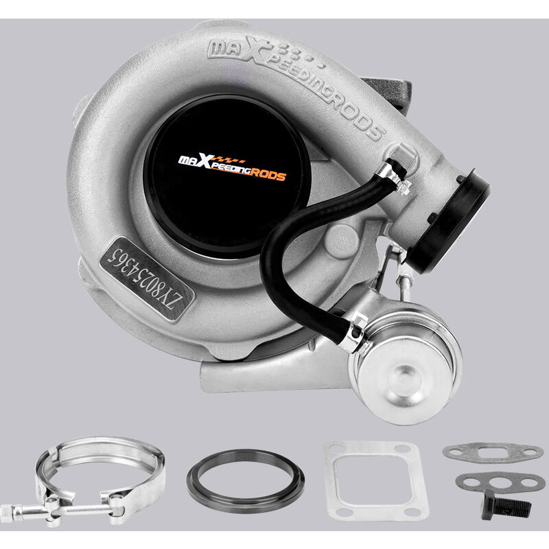 Maxpeedingrods - T3 T4 Turbo .63 a/r Oil v Band Universal Turbo Charger for 4/6 Cyl 1.5-2.5L