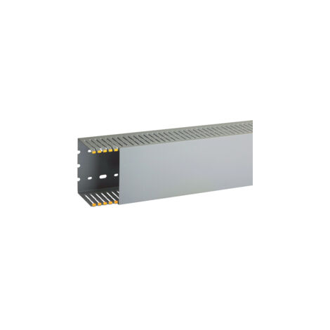 T1-EN 100x80 G Canalina con coestruso morbido modulo 10 feritoia 4, Grigio
