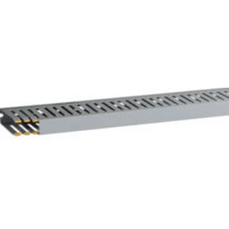 T1-EN 25x60 G Canalina con coestruso morbido modulo 10 feritoia 4, Grigio