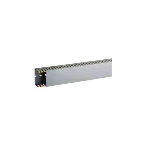 T1-EN 60x40 G Canaletta con coestruso morbido modulo 10 feritoia 4, Grigio