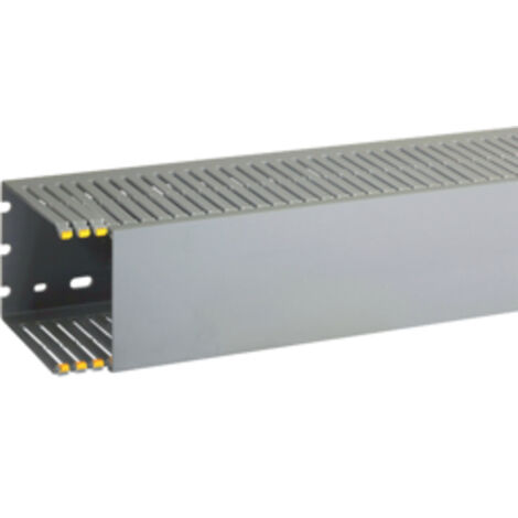 T1-EN 80x100 G Canaletta con coestruso morbido modulo 10 feritoia 4, Grigio