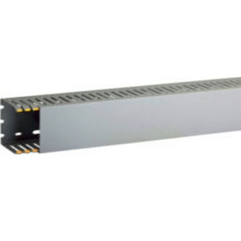 T1-EN 80x60 G Canaletta con coestruso morbido modulo 10 feritoia 4 GRIGIO