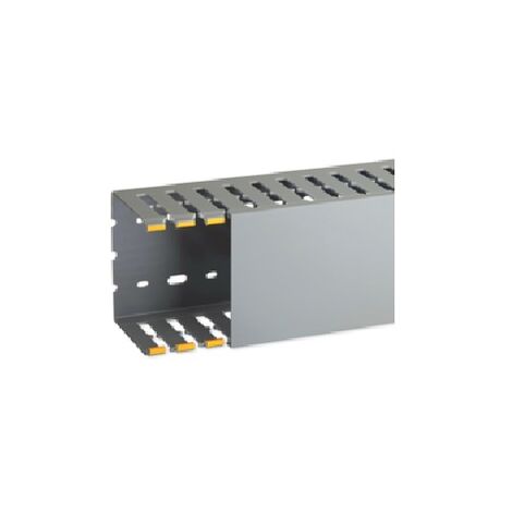 T1-N 100x80 G Canaletta con coestruso morbido modulo 20 feritoia 8 Grigio