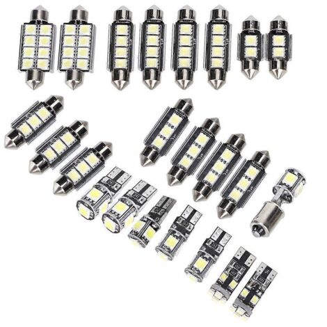 T10 SMD LED 6500K 150LM 12V Ampoule Blanc pour Lampe de Lecture Voiture (23 pièces)