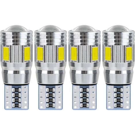 T10 W5W LED Bulb Car Ceiling Light Interior LED Car Night Light Suitable for license plate lights, side lights, position lights and dome lights (4 pieces)