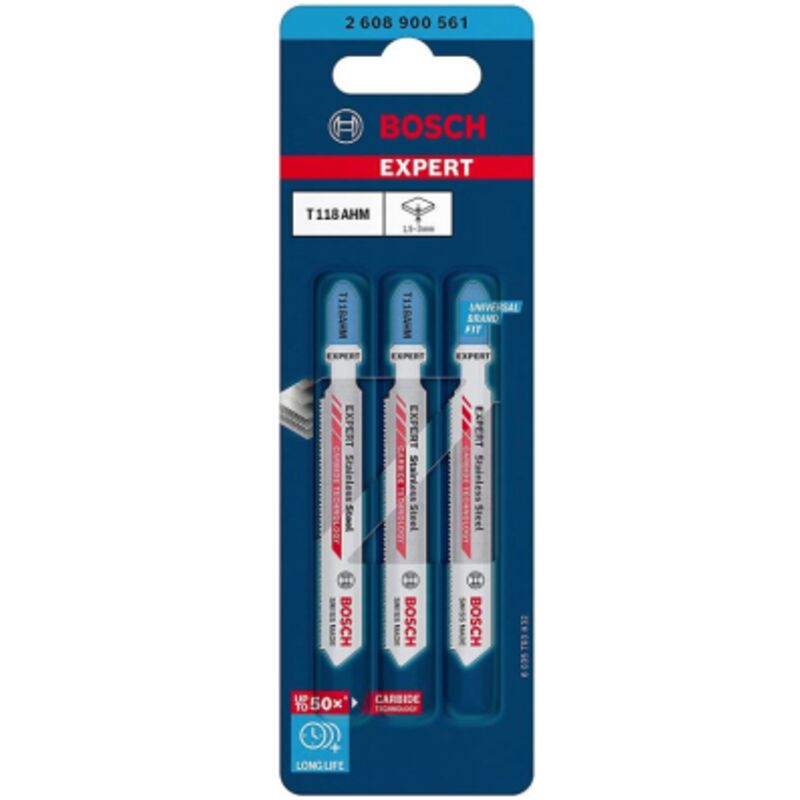 T118AHM (pkt of 3) Endurance stainlesssteel 83mm - Bosch