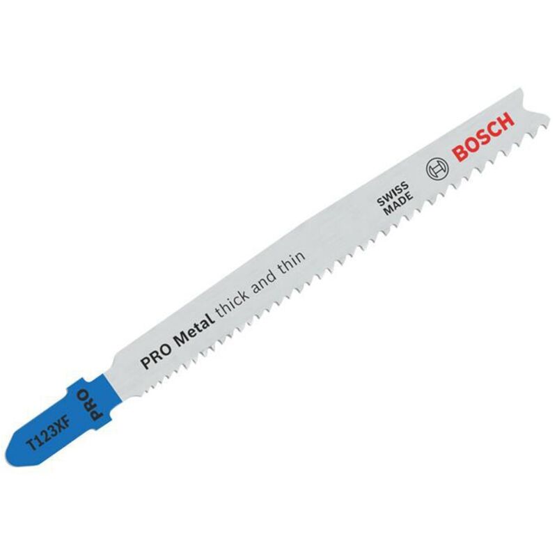 Bosch - T123 xf Progressor for Metal Jigsaw Blades -2 608 638 473, Pack of 5