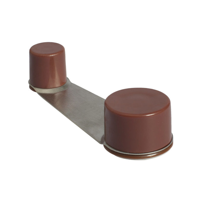 

Tope retenedor giratorio para puertas marrón adhesivo y tornillos (Köppels T2001M) (Blíster)