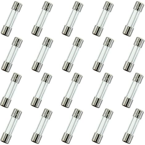 T1.25AL250V 20 pièces 5x20mm fusible en verre à fusion lente 1.25A 250V 0.2 x 0.78 pouces fusible à retardement