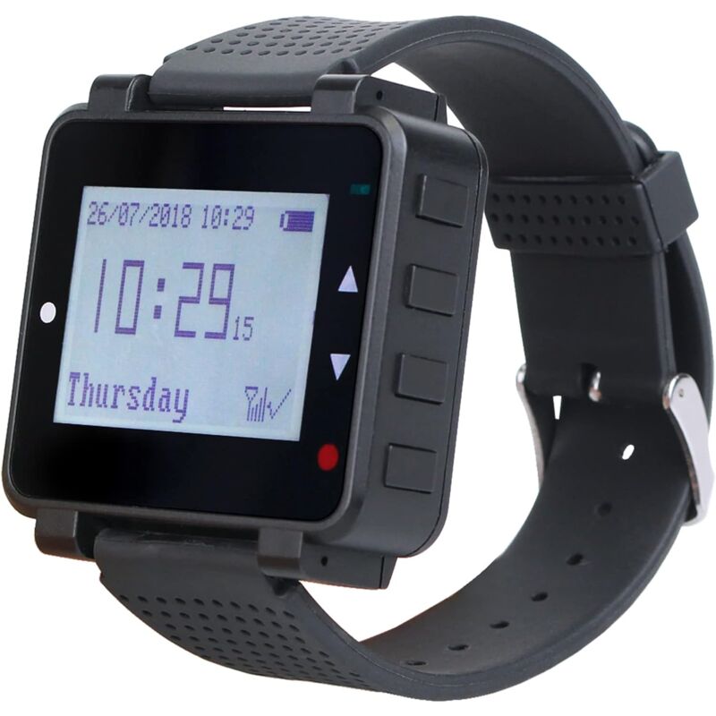 T128 Bipeur Restaurant, Système d'Appel de Restaurant, 48 H en Veille, 3 Modes de Rappel, Adapté aux Boutons T114 et T117, pour Le Restaurant Cafés