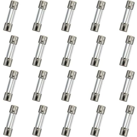 T1AL250V 20 pièces 5x20mm fusible en verre à fusion lente 1A 250V 0.2 x 0.78 pouces fusible à retardement