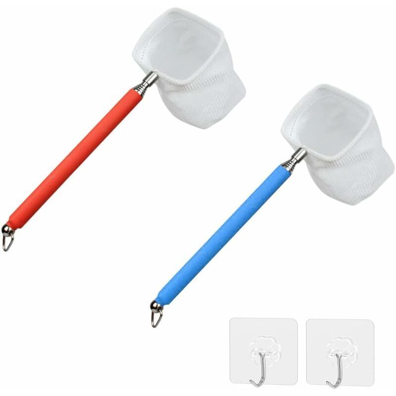 Green Mobility-Épuisette pour Aquarium 2 Pièces Epuisette pour Aquariophilie Filet d'atterrissage de Pêche Mini Filet de Pêche avec Poignée Réglable