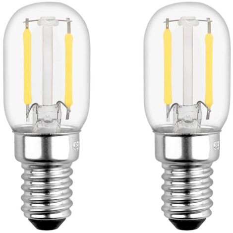 T22 Ampoule LED,E14 2W Ampoule LEDÉquivalent 15W E14 Incandescent, Blanc Chaud 2700K, Petit LED pour Frigo/Lampe de Sel/Veilleuse Enfants, lot de 2