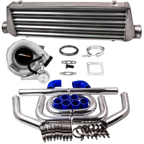 T3 T04E Turbo Kit Universal 27x7x2.5 2.5" Intercooler INTERCOOLER & PIPE KIT